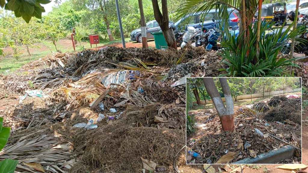 garbage heap in navi mumbai municipal headquarters