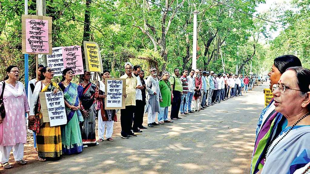 march in Santiniketan