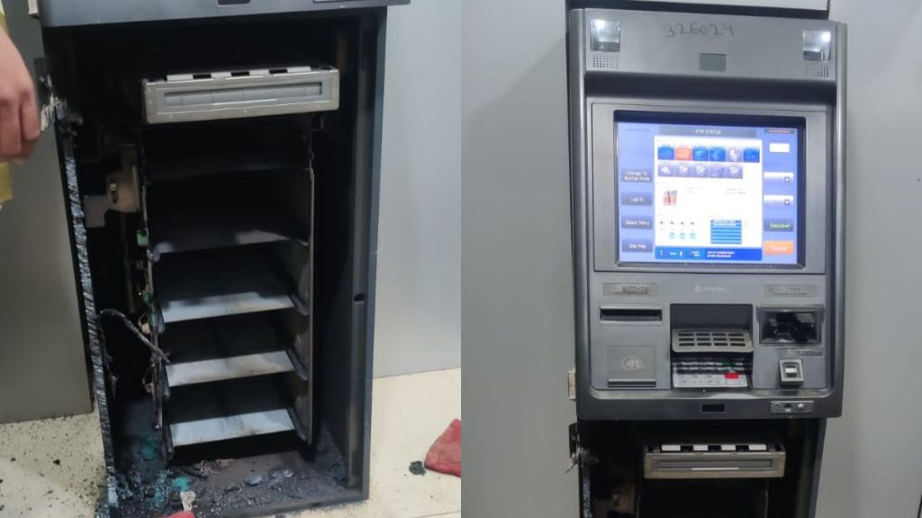 Attempt to break ATM in Vasai