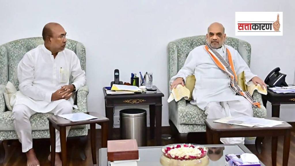 Manipur CM Biren Singh meet Amit Shah