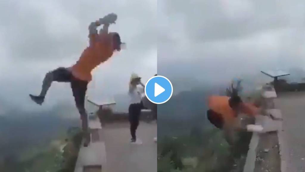 Man fell into ditch while doing-stunt shocking video viral