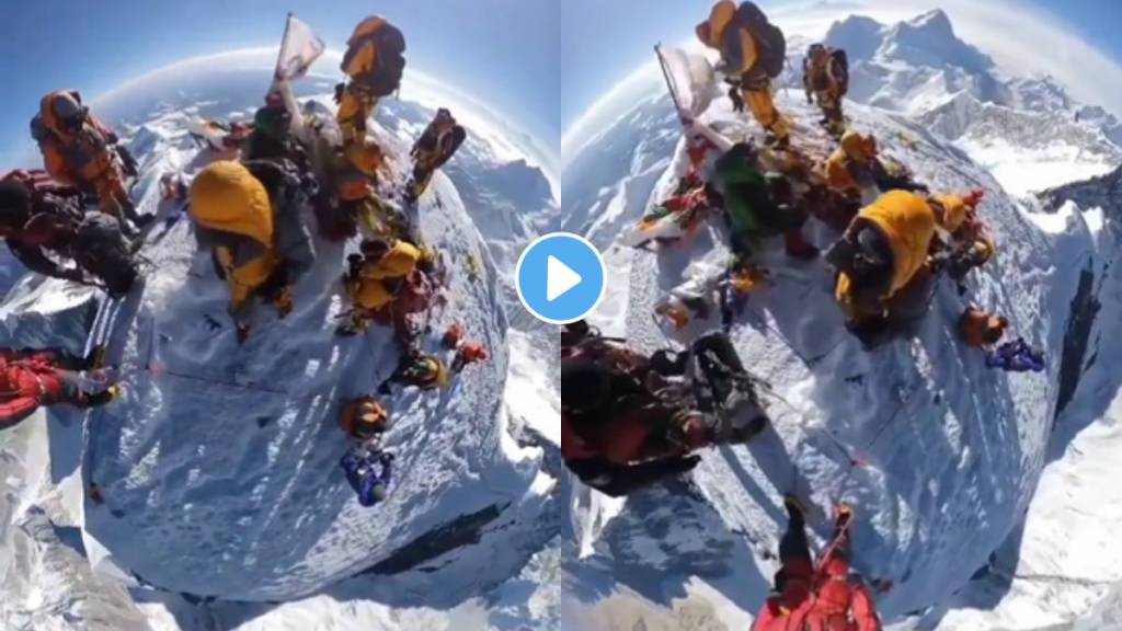 Mount everest 360 degree camera view from its top watch anand mahindra shares video on twitter