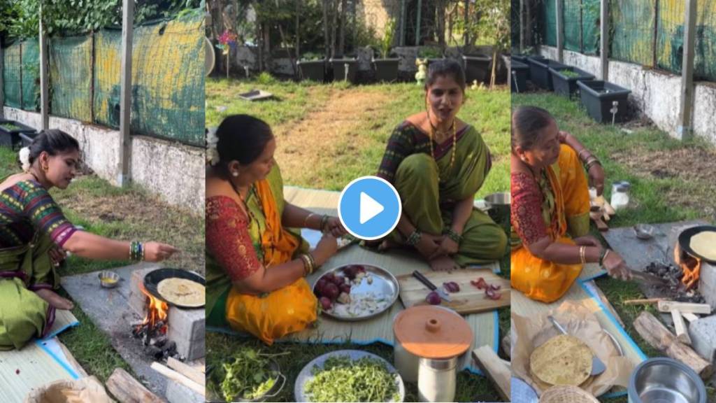 In Europe, mother-in-law cooks food on the stove they Preserving Indian culture video viral on social media