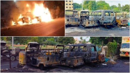 vehicle fire in Pimpri Chinchwad