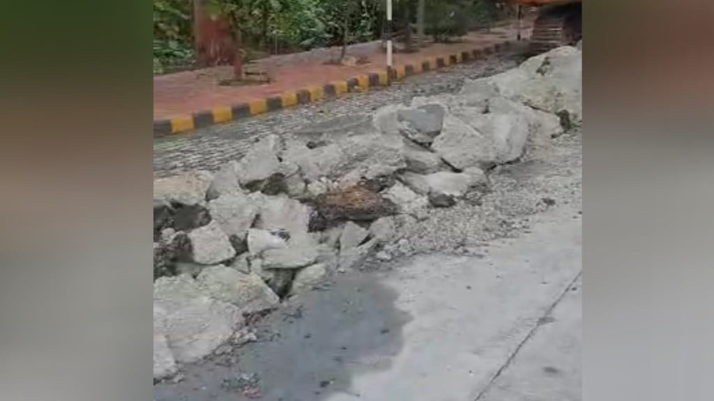 cement road constructed nagpur Telangkhedi