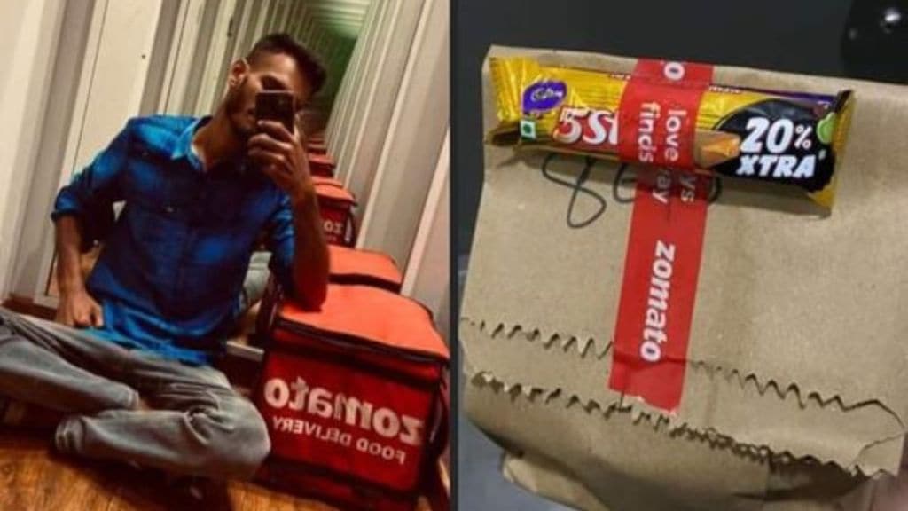 Zomato delivery boy celebrates birthday by distributing chocolates to customers with every order