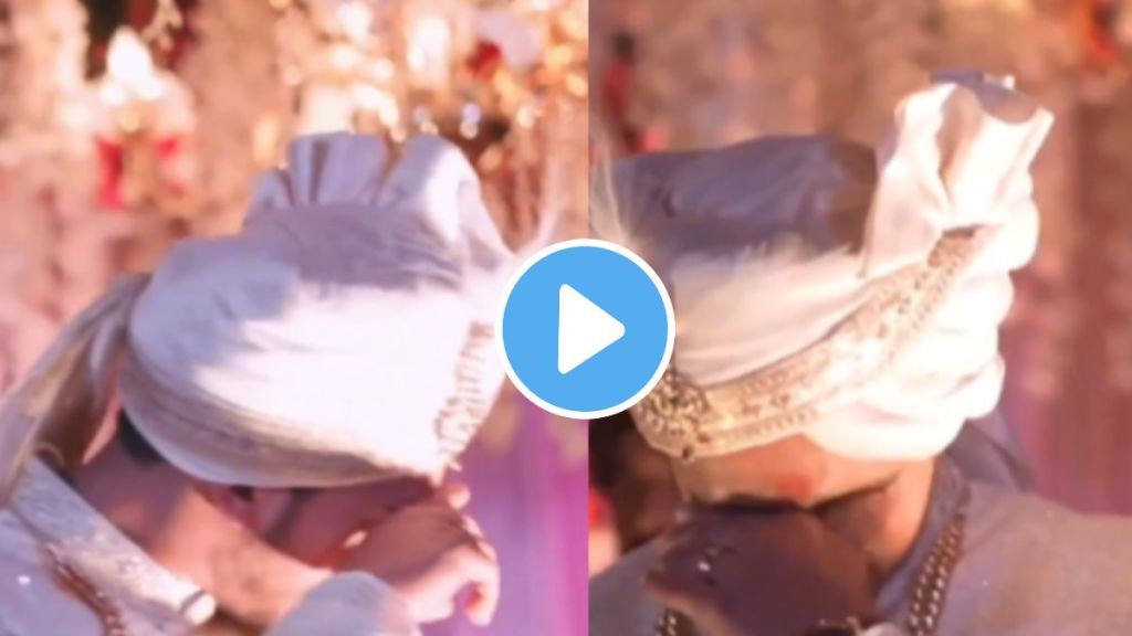 a groom crying when he saw bride wedding video goes viral