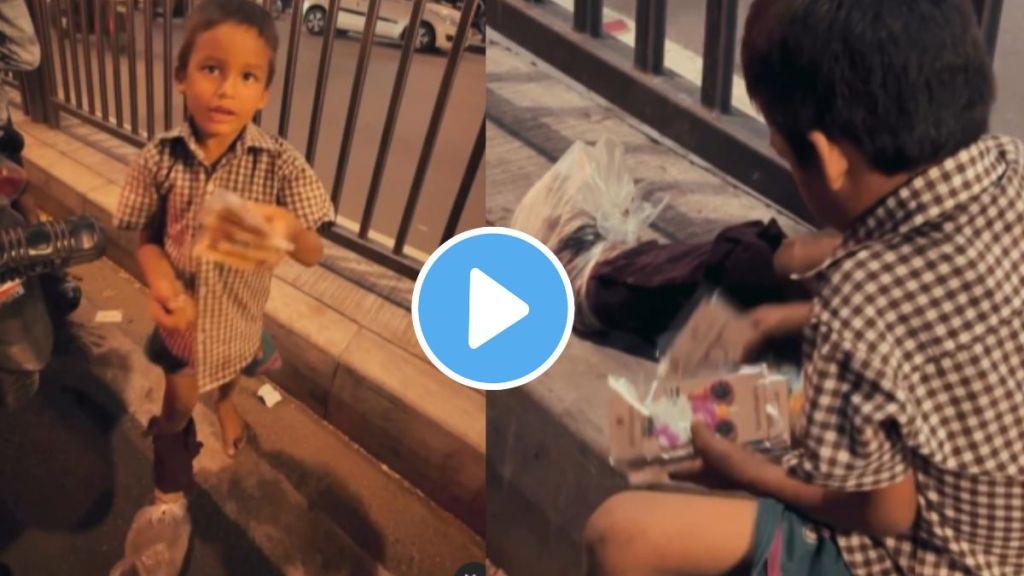 a Injured Boy selling kitchen on traffic signal video goes viral