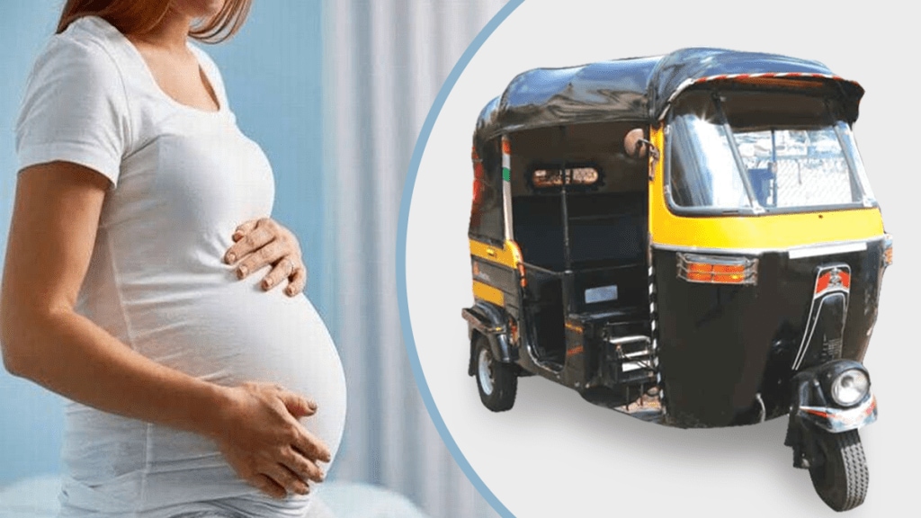 pregnant women delivery autorickshaw door hospital nagpur