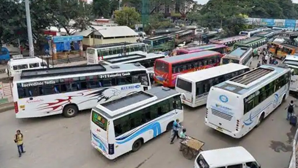 permit license private bus cancelled illegal parking road nagpur