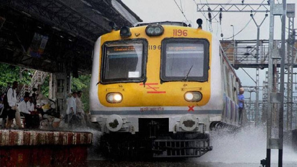 railway train slowed down