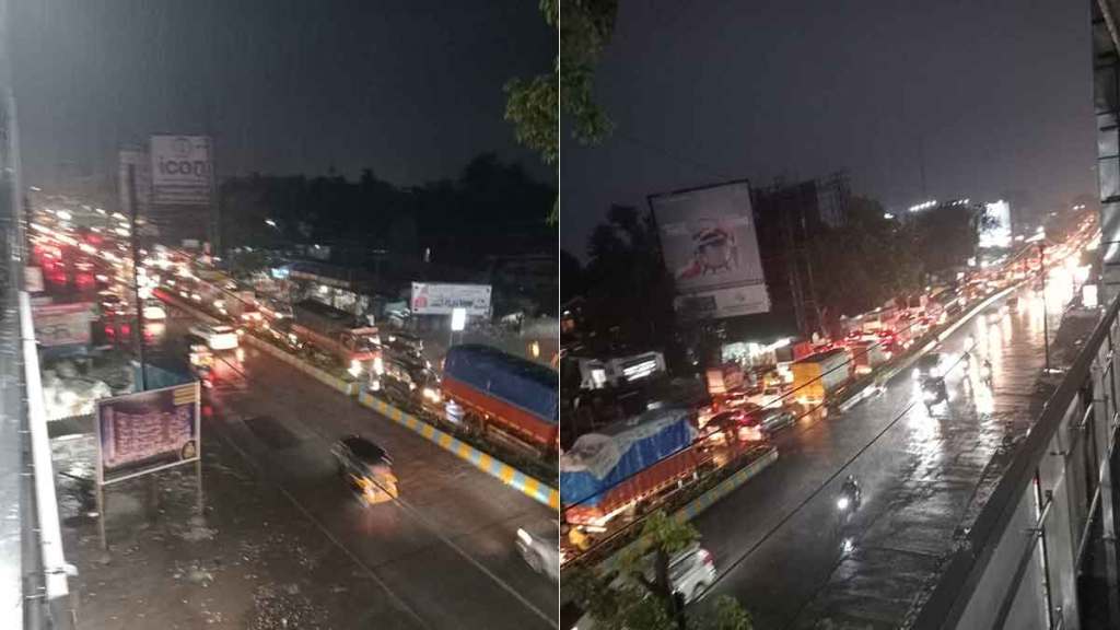 traffic jam on shilphata road