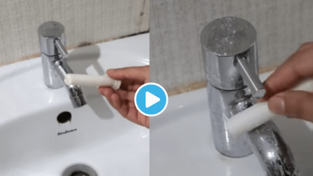 Video use two rupees Candle to Clean Taps Mirrors In Kitchen and Bathroom Save Money With Easy Kitchen Jugaad