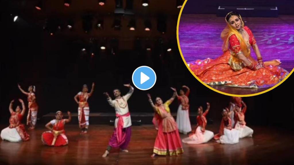 Amruta Khanvilkar along with 75 dancers perform Kathak dance