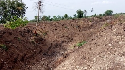 Drain deepening during rainy season