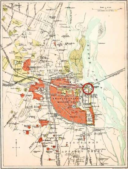 old delhi map