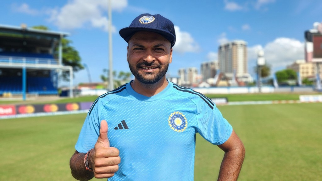 West Indies won the toss and chose bowling Mukesh is making his international debut for India