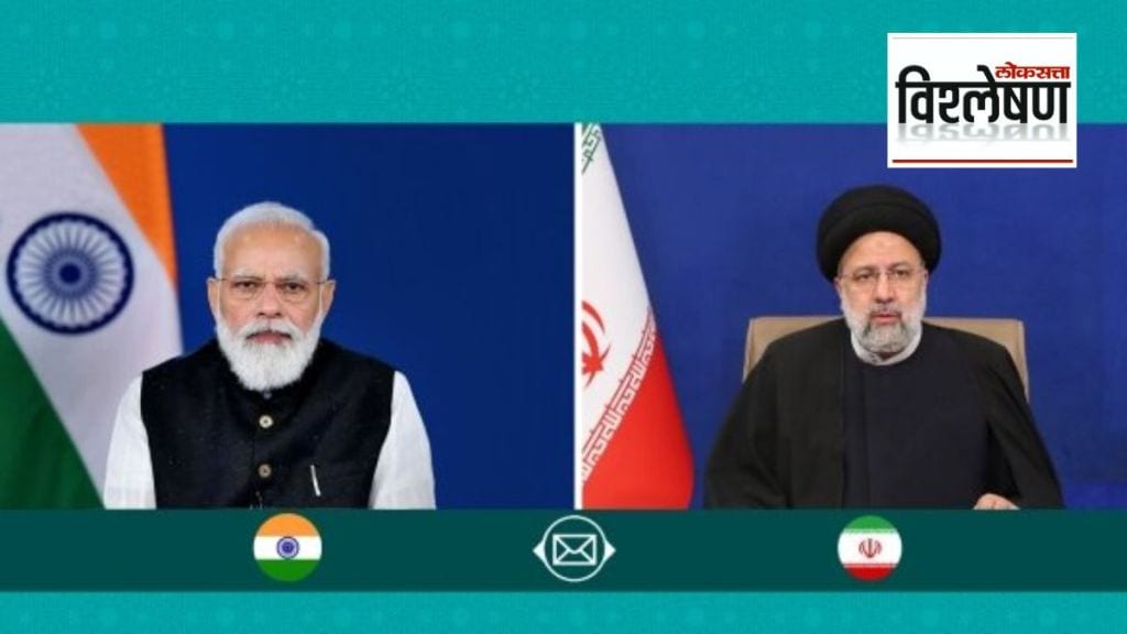 Indian Prime Minister Narendra Modi (left) and Iranian President Ebrahim Raisi