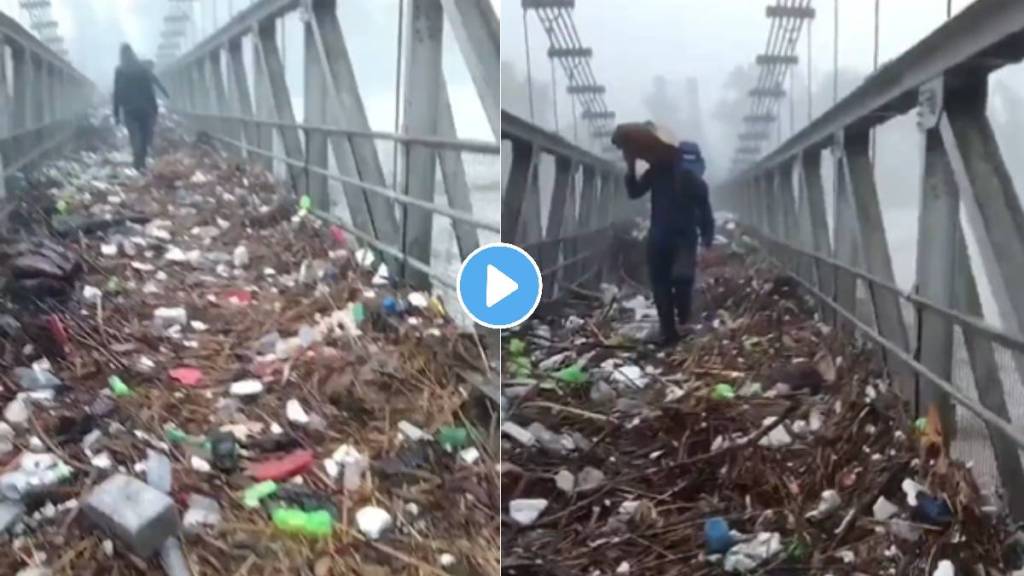 himachal pradesh River throws garbage back on bridge amid floods; video shared by IFS officer goes viral on social media