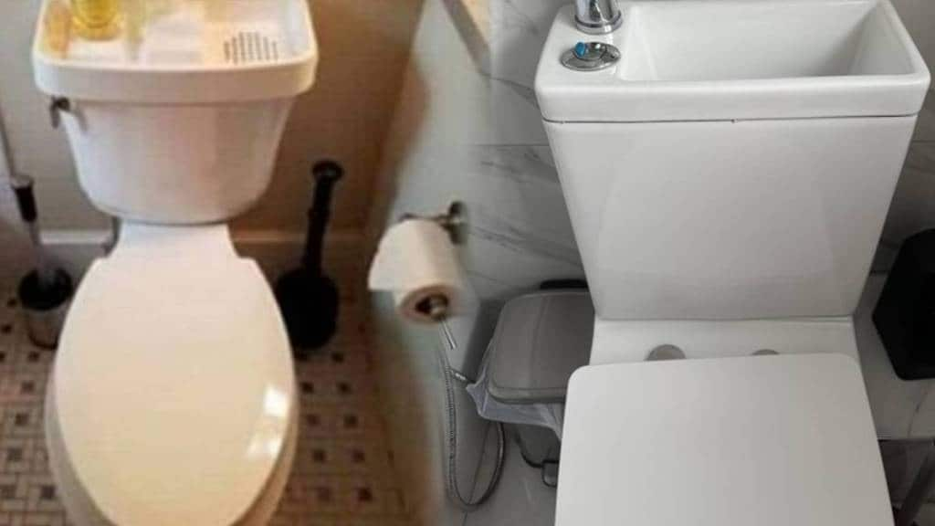 Anand Mahindra shares Photo of Toilet Commode Design Thrills Netizens Follower Shows His Own Innovation In toilet to save Water