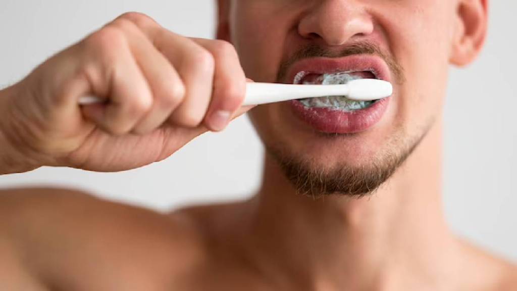 brushing your teeth after a shower may cause acne