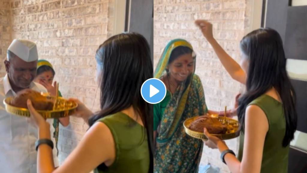 when indian mom dad comes to america son welcome them and celebrate video viral on social media