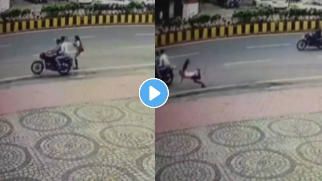 On Camera, Woman Falls Face-First On Road As Bikers Snatch Phone