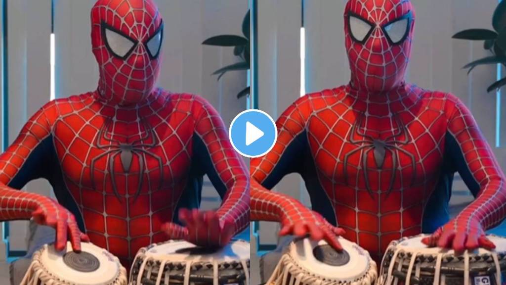 Wah Ustad Wah: Video of Spider-Man playing Tabla goes viral on social media trending video viral