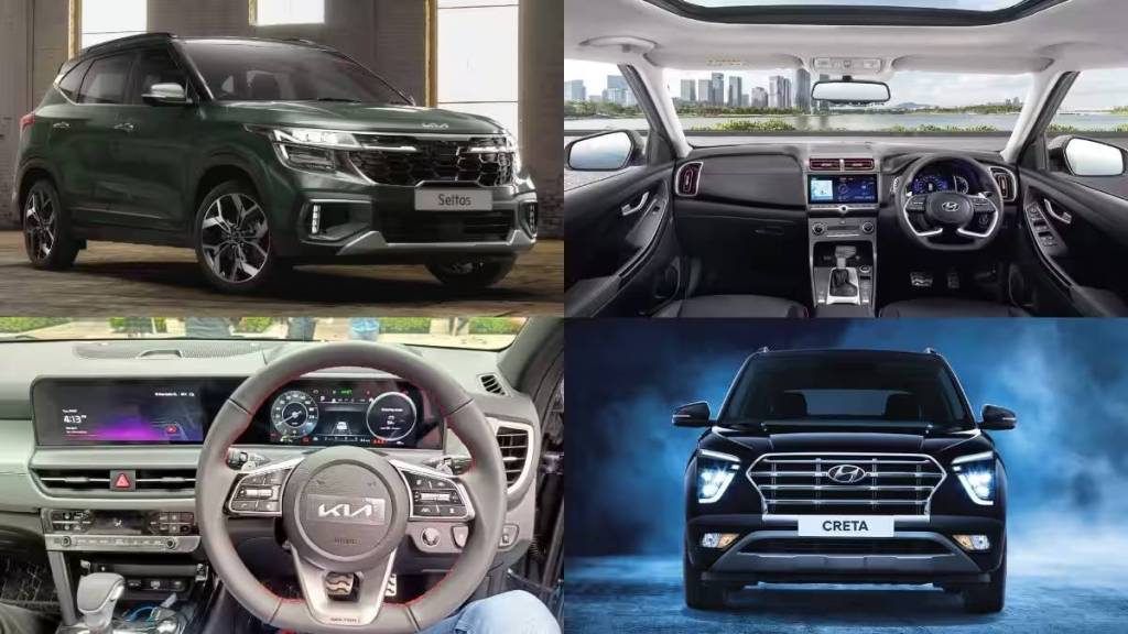 2023 new kia seltos facelift vs hyundai creta camparison