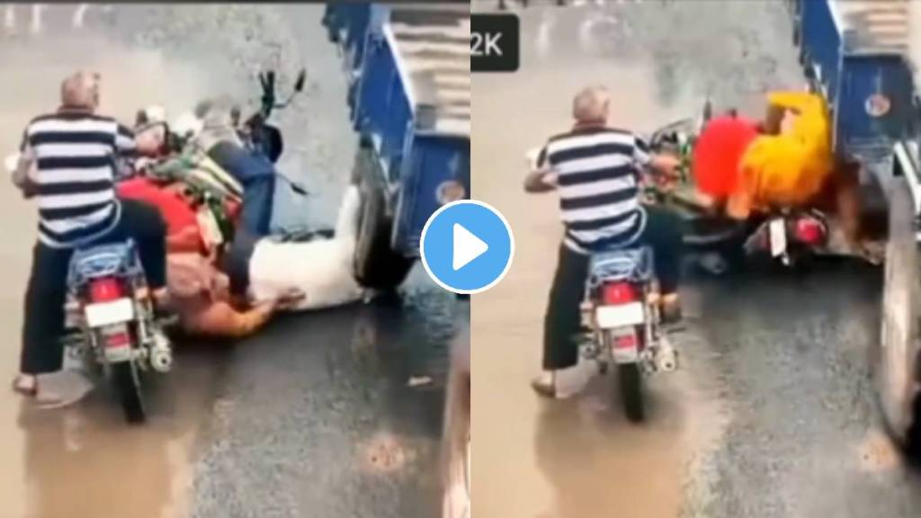 importance of helmet can save life in road accident video viral on social media