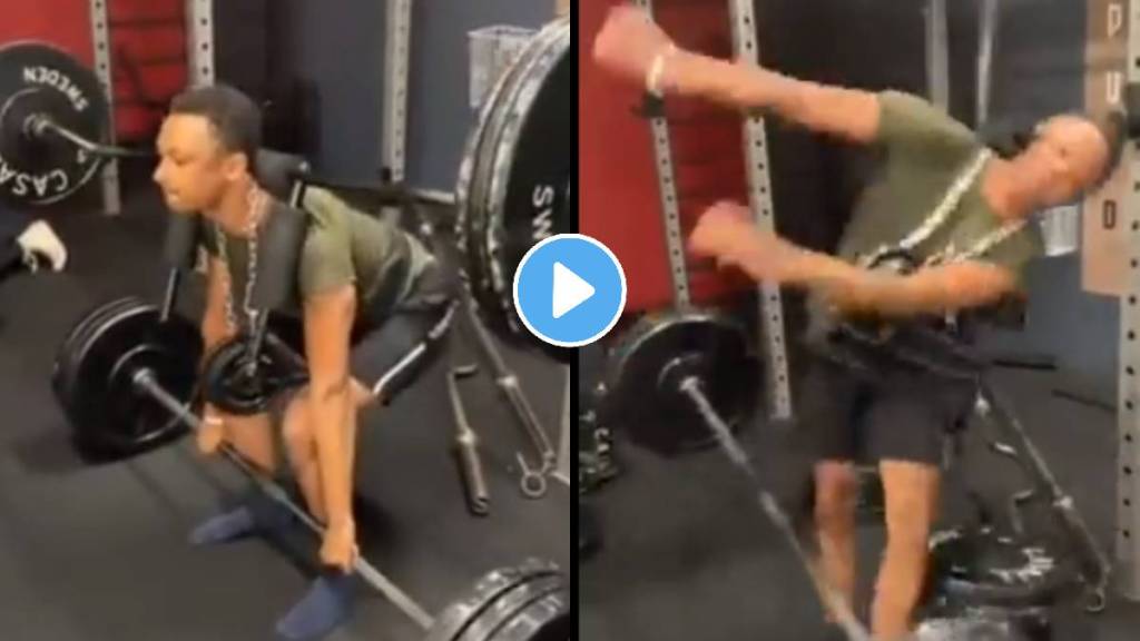 man misuses gym equipment face bad consequences watch viral video on social media