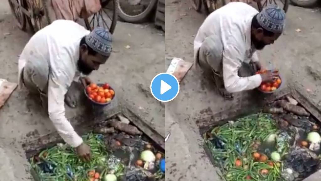 a vendor washed vegetables in sewer water