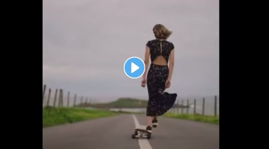 Woman Skateboarding video viral