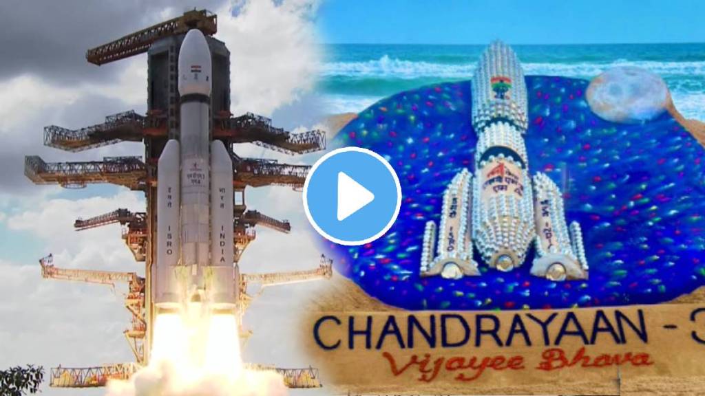 sand art chandrayaan 3