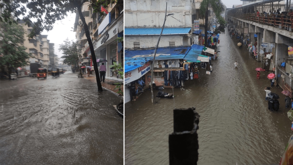 waterlogged dombivli kalyan heavy rains