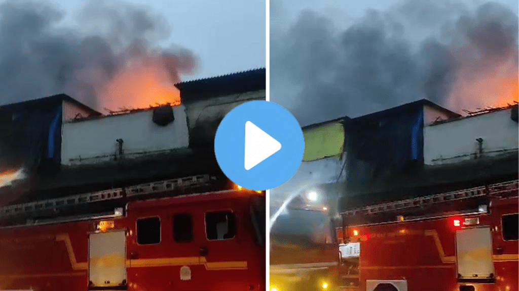 navi mumbai fire broke out dry fruit shop masala bazaar