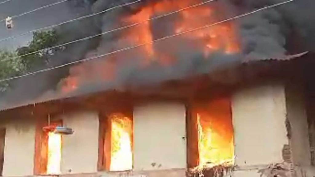 fire at mutton market in mehkar