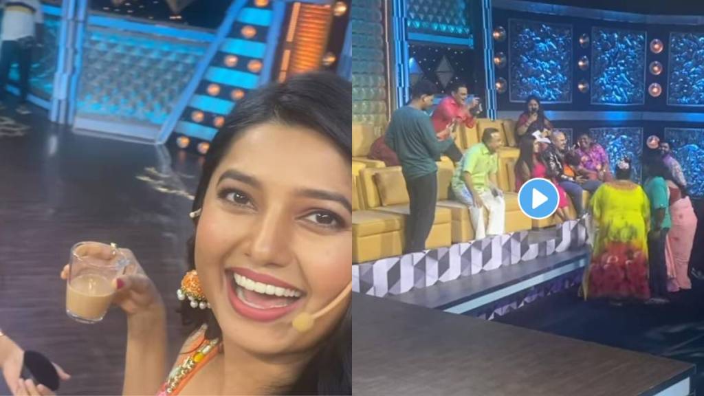 prajakta mali shared latest video from maharashtrachi hasyajatra shooting set