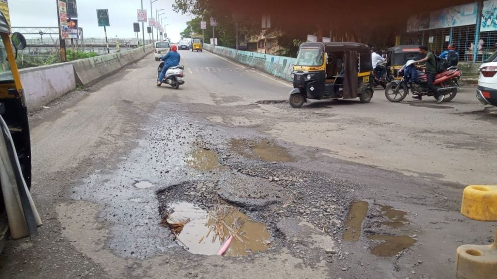 potholes on bridge