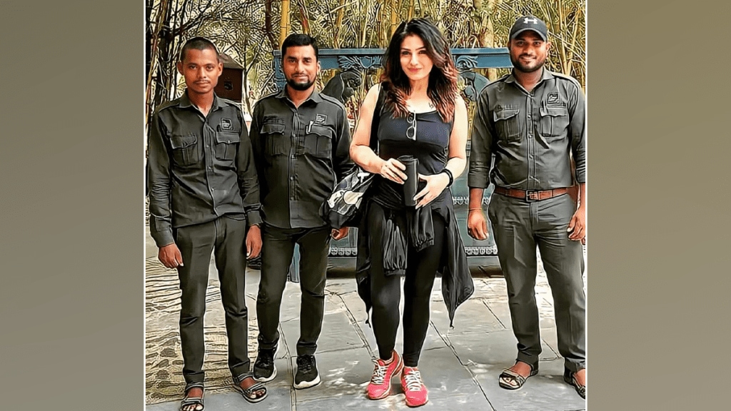 bollywood actress raveena tandon visited tadoba second time fifteen days