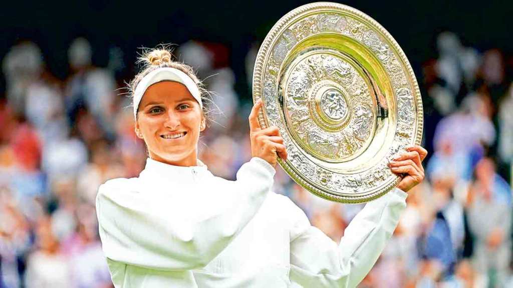 marketa vondrousova defeats ons Jabeur to become wimbledon s first unseeded female champion z