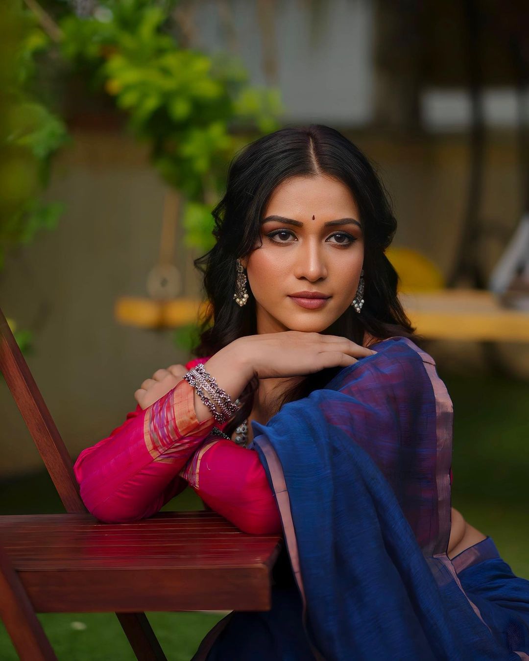 Aayushi Bhave Tilak Saree Look