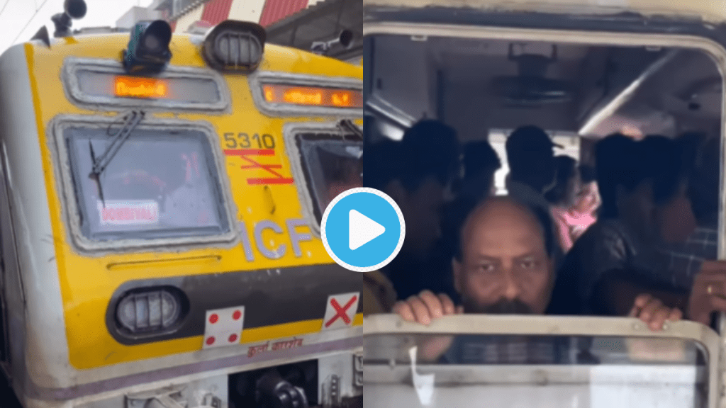 Mumbai Local Train Dombivalikar Uncle Gets Special Seat in Loco pilot Cabin Peeks out From Window Funny Video Will Catch Eye