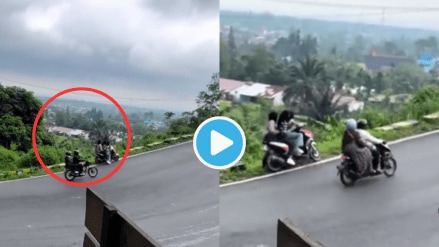 Video Why You Shall Never Stop Bike Scooty On the Road Side These Papa Ki Pariyaa Falls Down From The Slope Accident