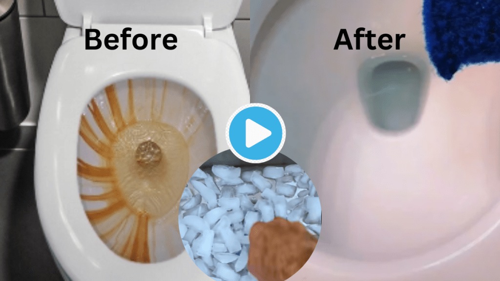 Toilet Cleaning With Ice Cube Video Get rid Of Yellow Stains In Toilet And Bad Smell With Using Ice Scrub Jugaad To Save Money