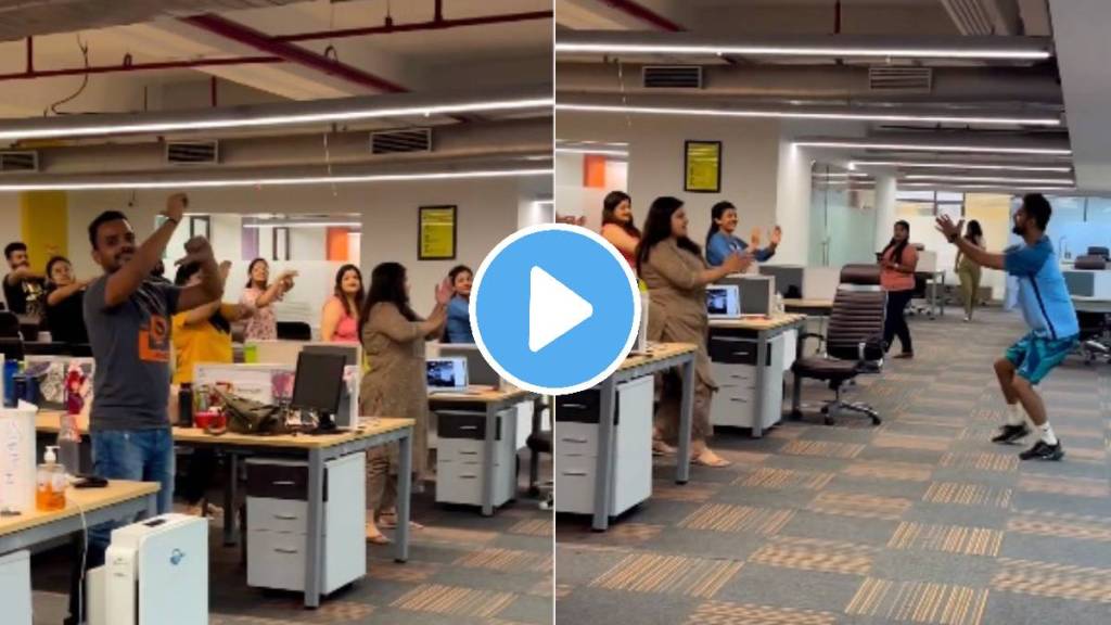 employees learn bhangra in office netizens call it stress buster watch viral video