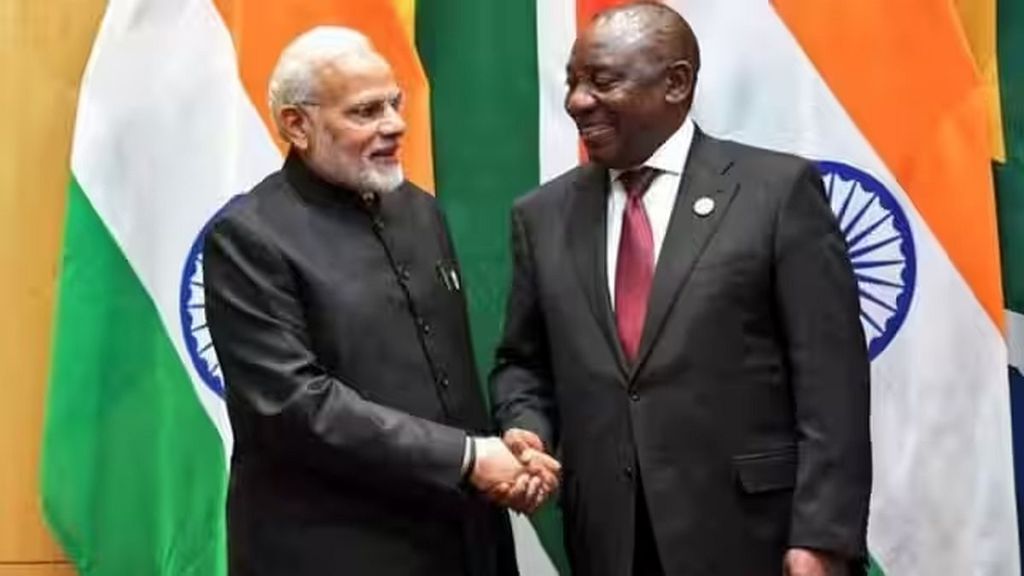 Narendra modi South Africa President, Cyril Ramaphosa