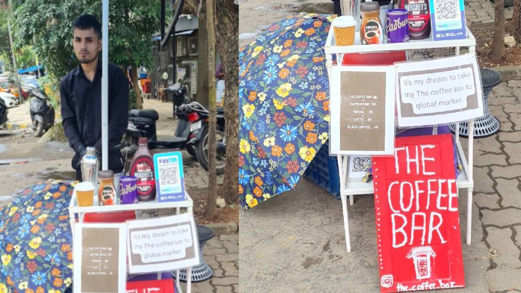 Young Man with A Small Coffee Stall Setup Named 'The Coffee Bar' Photo Goes Viral..