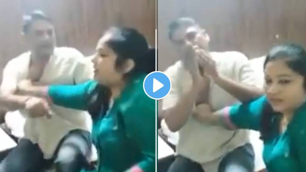 Wife catches man with another woman in hotel room, thrashes both with slippers extramarital affair video viral on internet trending