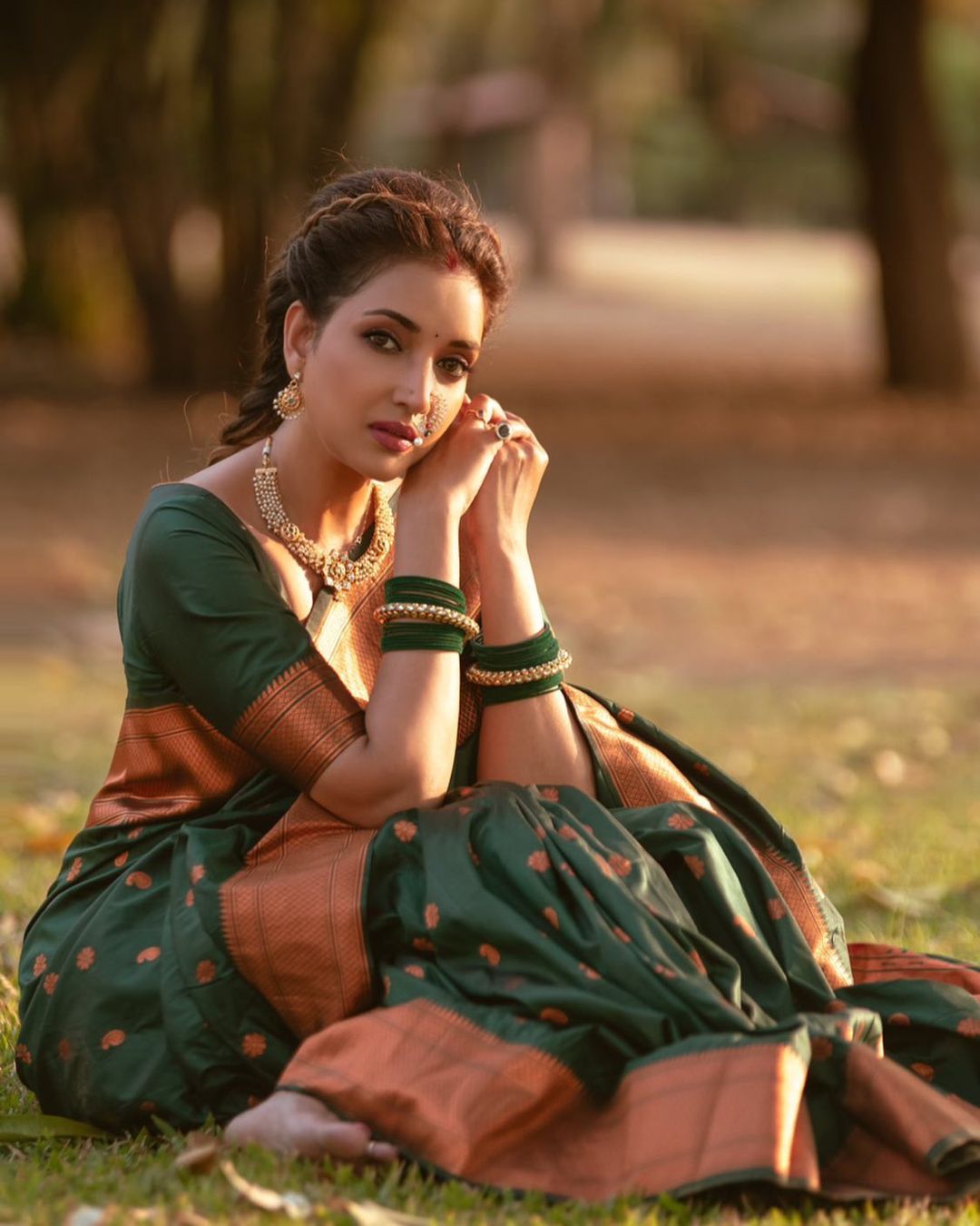Pin by Nauvari Kashta Saree on Nauvari Saree | Indian dresses for women,  Indian beauty saree, Saree photoshoot
